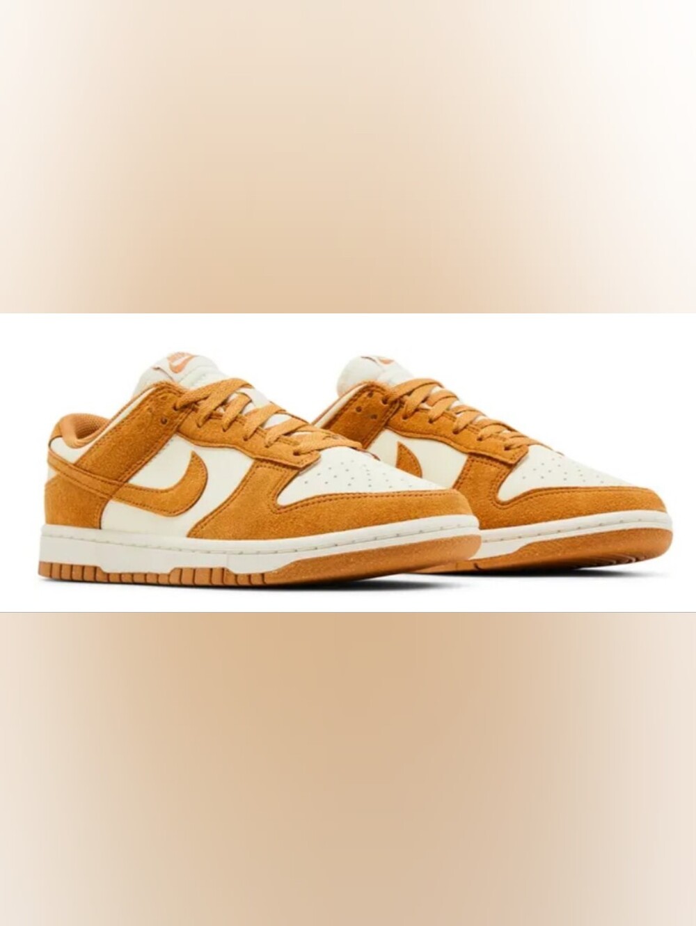 Nike Wmns Dunk Low Next Nature 'Flax' Sneakers Size 8.5 Used Excellent
